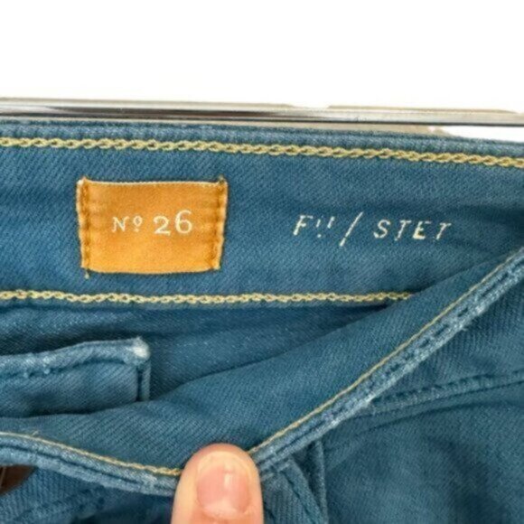 Pilcro and the letterpress By Anthropologie | Teal Denim Skinny Jeans Size 26 - Picture 5 of 9